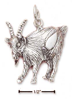 
Sterling Silver Antiqued Goat Charm
