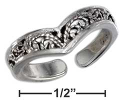 
Sterling Silver Filigree V Toe Ring
