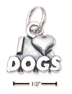 
Sterling Silver I Heart Dogs Charm
