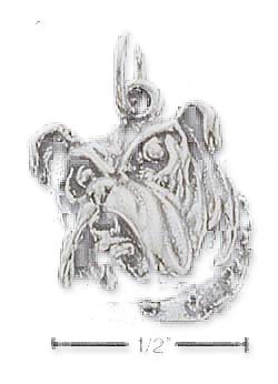 
Sterling Silver Bulldog Face Charm
