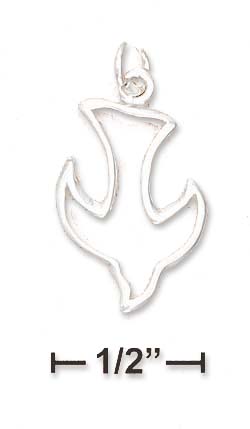 
Sterling Silver Dove Outline Charm
