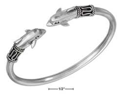 
Sterling Silver Bali Dolphin Cuff
