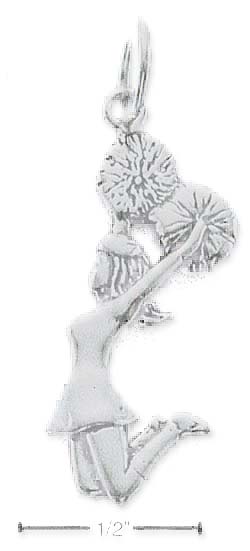 
Sterling Silver Cheerleader Charm
