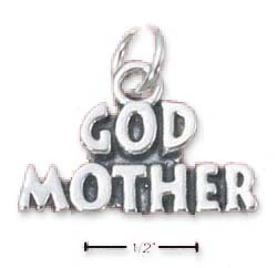 
Sterling Silver God Mother Charm
