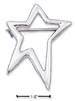 
Sterling Silver Star Outline Pin
