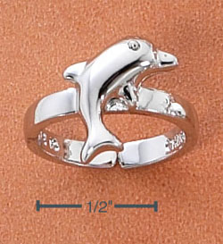 
Sterling Silver Dolphin Toe Ring
