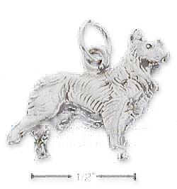 
Sterling Silver 3d Collie Charm
