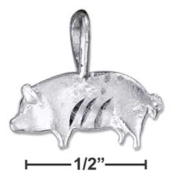 
Sterling Silver Flat Pig Charm
