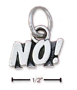 
Sterling Silver No! Charm
