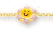 
14k Yellow Flower Smiley Childrens ID Ena
