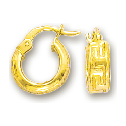 
14k Yellow Greak Key Childrens Earrings
