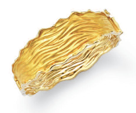 
14k Yellow Wave Design Bracelet - 7.25 Inch
