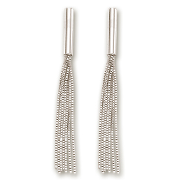 
14k White Drop Box Earrings
