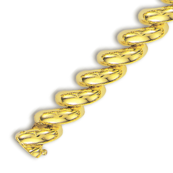 
14k Yellow 12 mm San Marco Bracelet - 7.25 Inch
