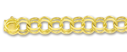 
14k Yellow 7 mm Charm Bracelet - 7 Inch
