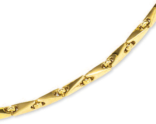 
14k Yellow Mens Link Bracelet - 8.5 Inch
