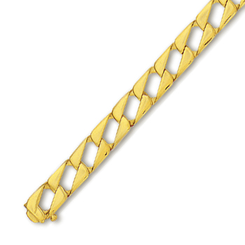 
14k Yellow Mens Link Bracelet - 8 Inch
