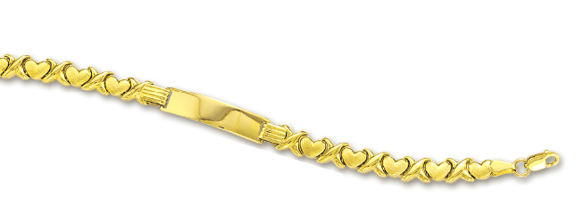 
14k Yellow Childrens ID Bracelet - 6 Inch
