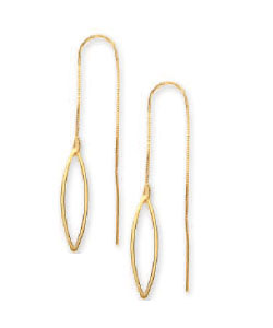 
14k Yellow Marquise Design Threader Earrings
