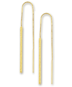 
14k Yellow Simple Bar Threader Earrings
