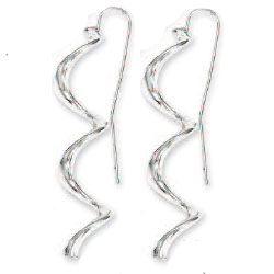 
14k White Fancy Swirl Earrings
