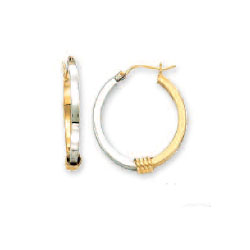 
14k Two-Tone Hoop Earrings
