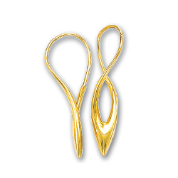 
14k Yellow Elegant Swirl Drop Earrings
