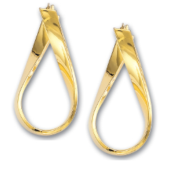 
14k Yellow Bold Elegant Twisted Earrings
