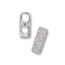 
14k White Hinged Reversible Earrings
