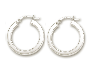 
14k White Gold 3 mm Hoop Earrings
