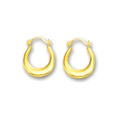 
14k Yellow Petite Oval Hoop Earrings
