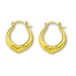 
14k Yellow Petite HHeart Shaped Hoop Earrings
