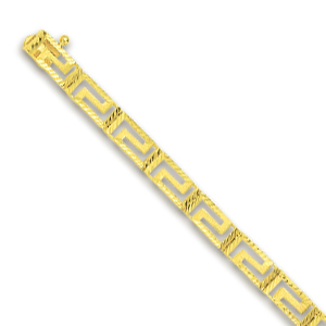 
10k Yellow Greek Key Bracelet - 7.25 Inch
